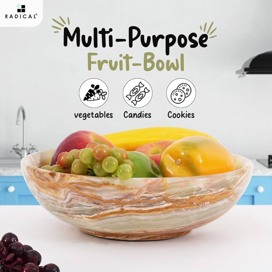 大理石フルーツボウル Amazon | Radicaln 大理石フルーツボウル 25.4cm グリーン